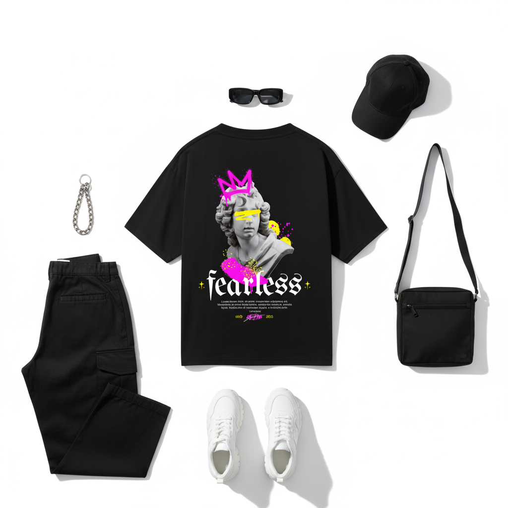 Fearless Flat Lay White