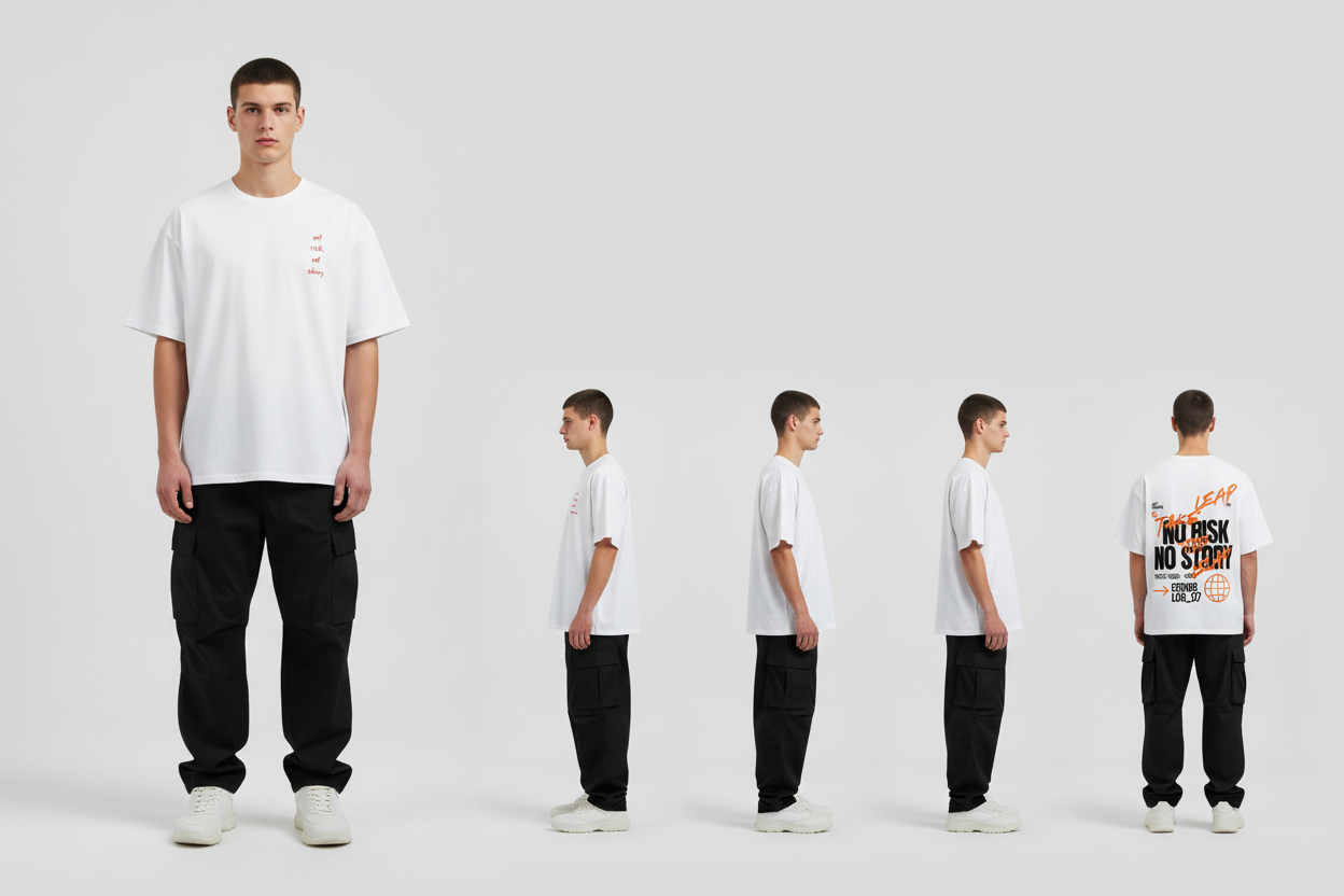 Men's Oversized No Risk No Story Tee