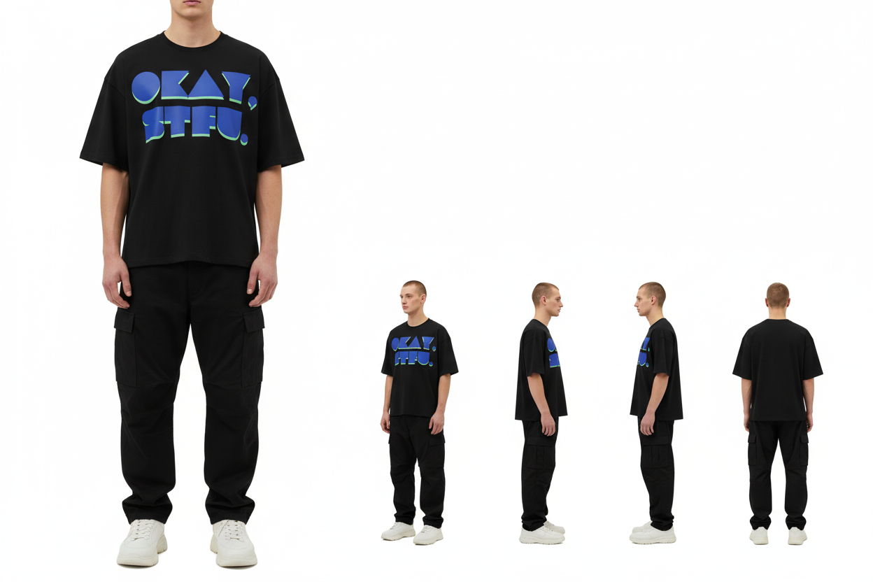 Men's Oversized OKAY STFU Tee