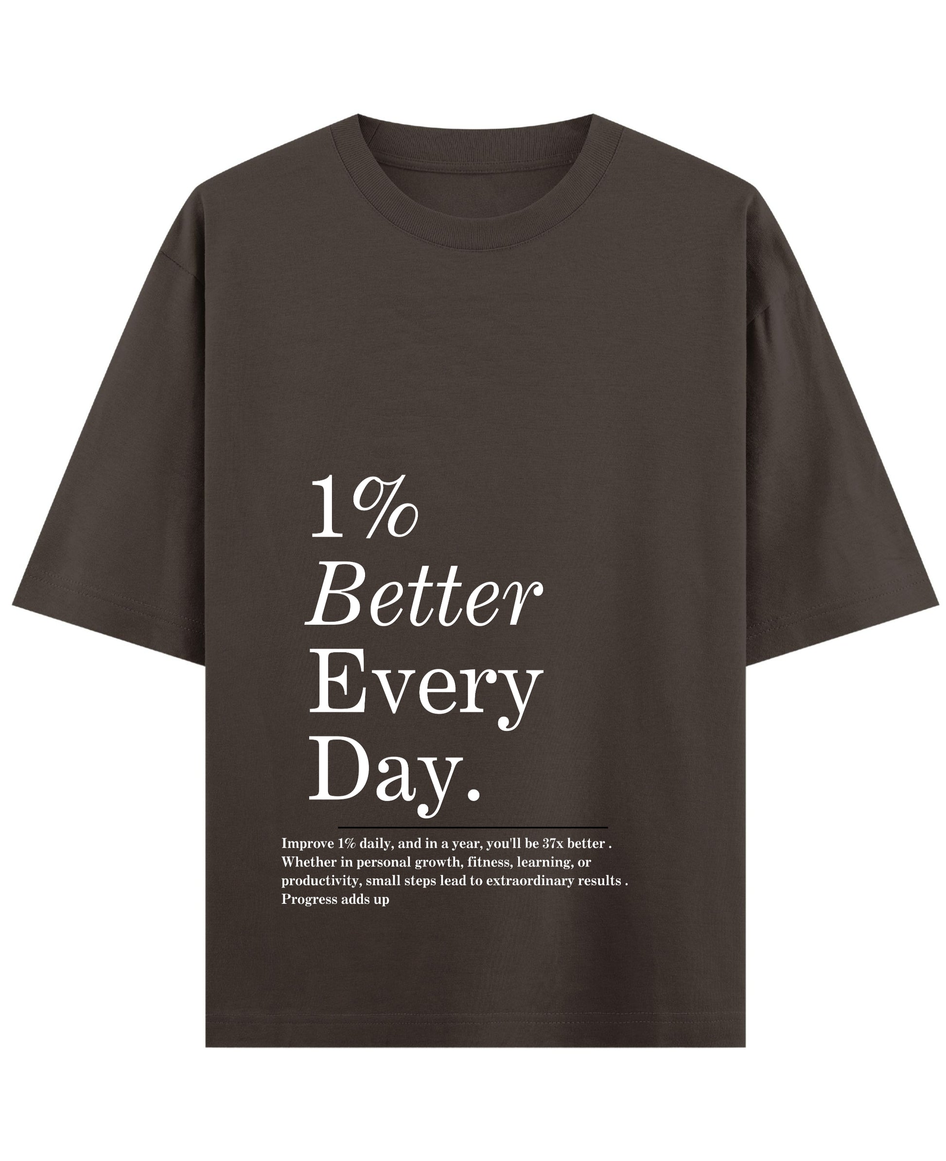 Coffee Oversized T-Shirt Front Design