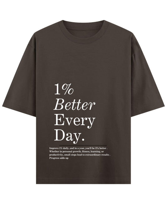 Coffee Oversized T-Shirt Front Design