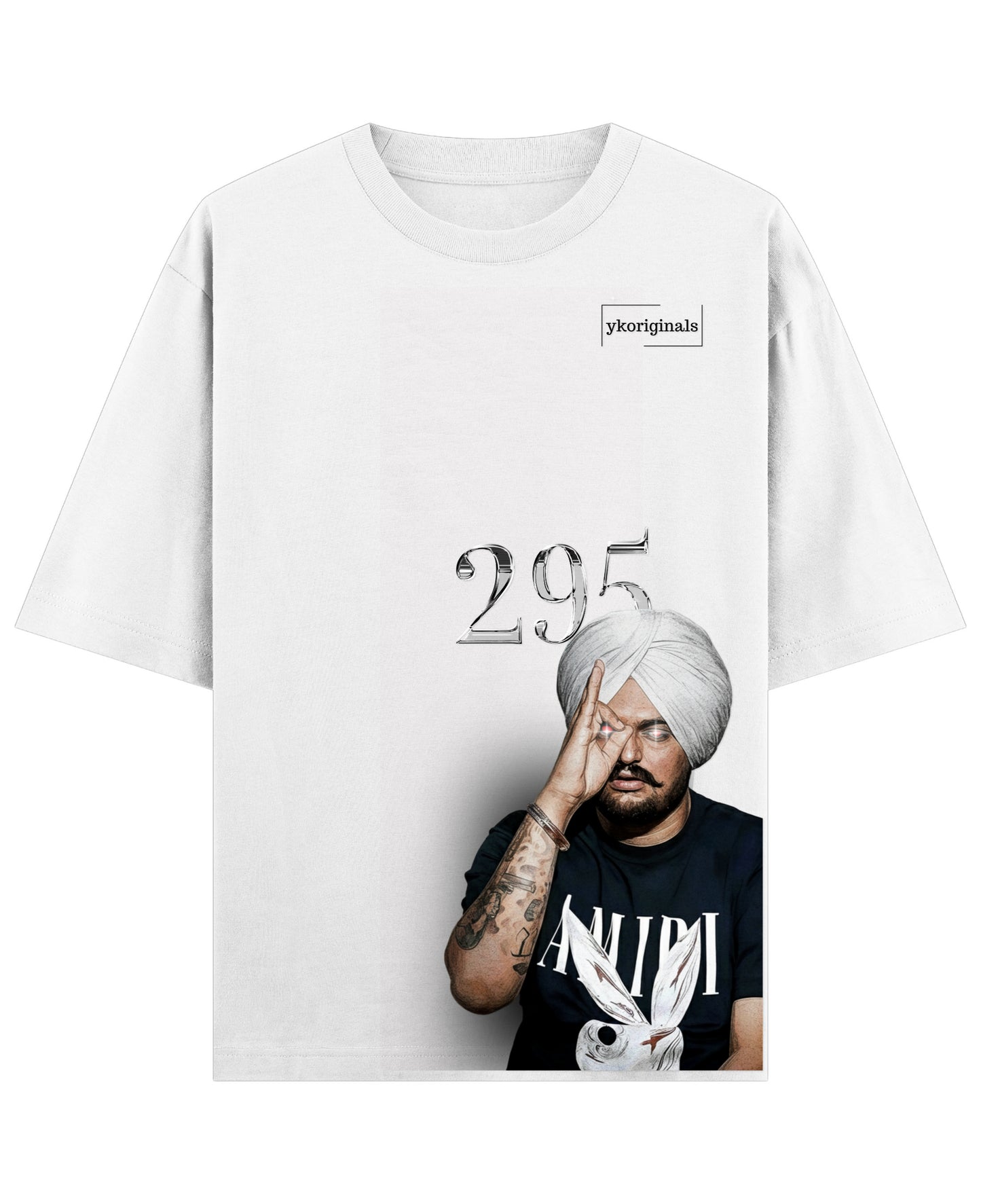 White Oversized T-shirt Front Design