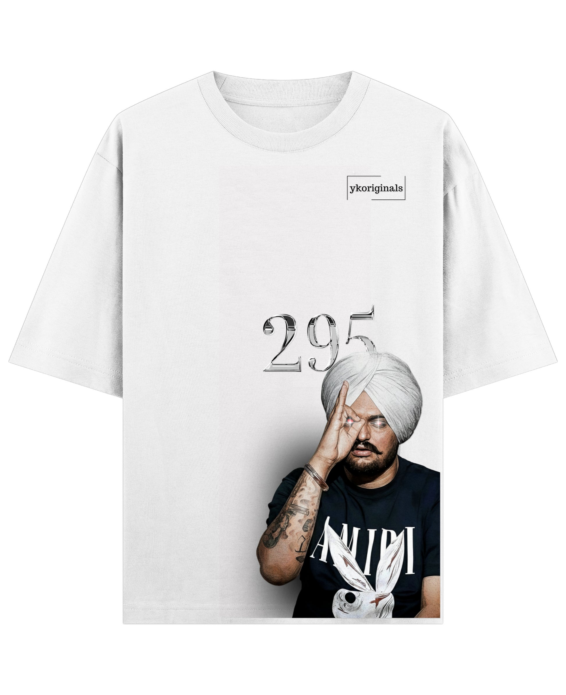 White Oversized T-shirt Front Design