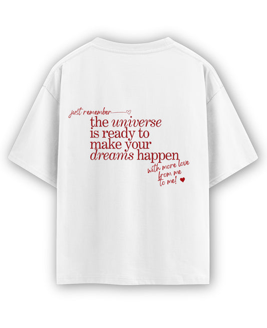 White Oversized T-shirt Back Design