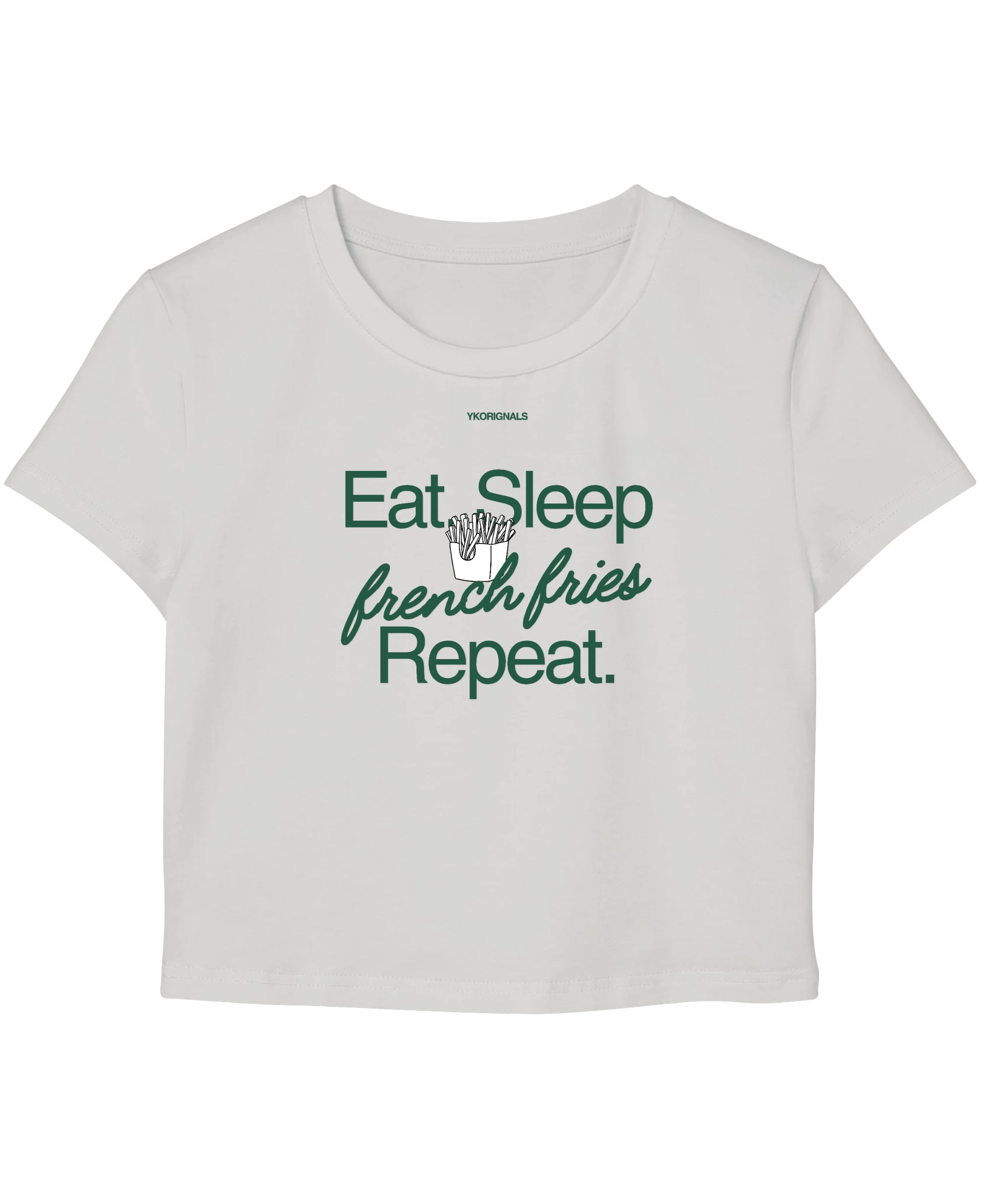 White Baby Tee Front Design