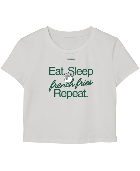 White Baby Tee Front Design