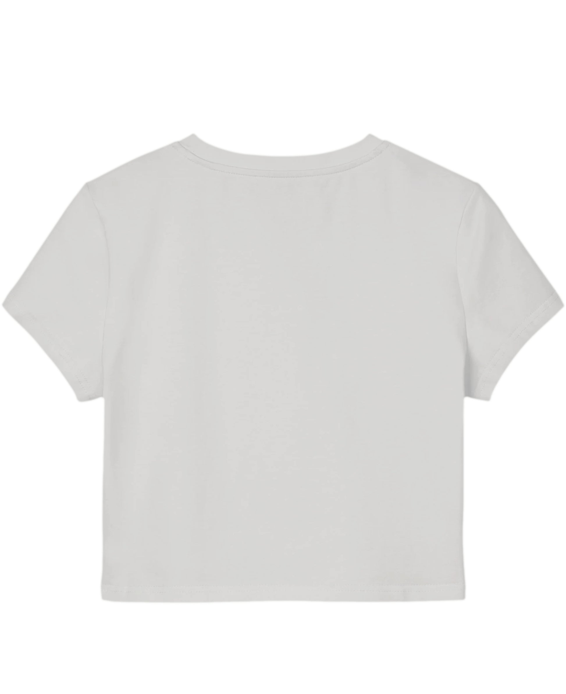 White Baby Tee Back Design