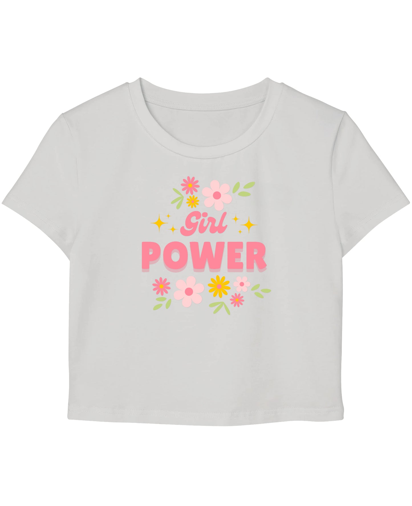 White Baby Tee Front Design