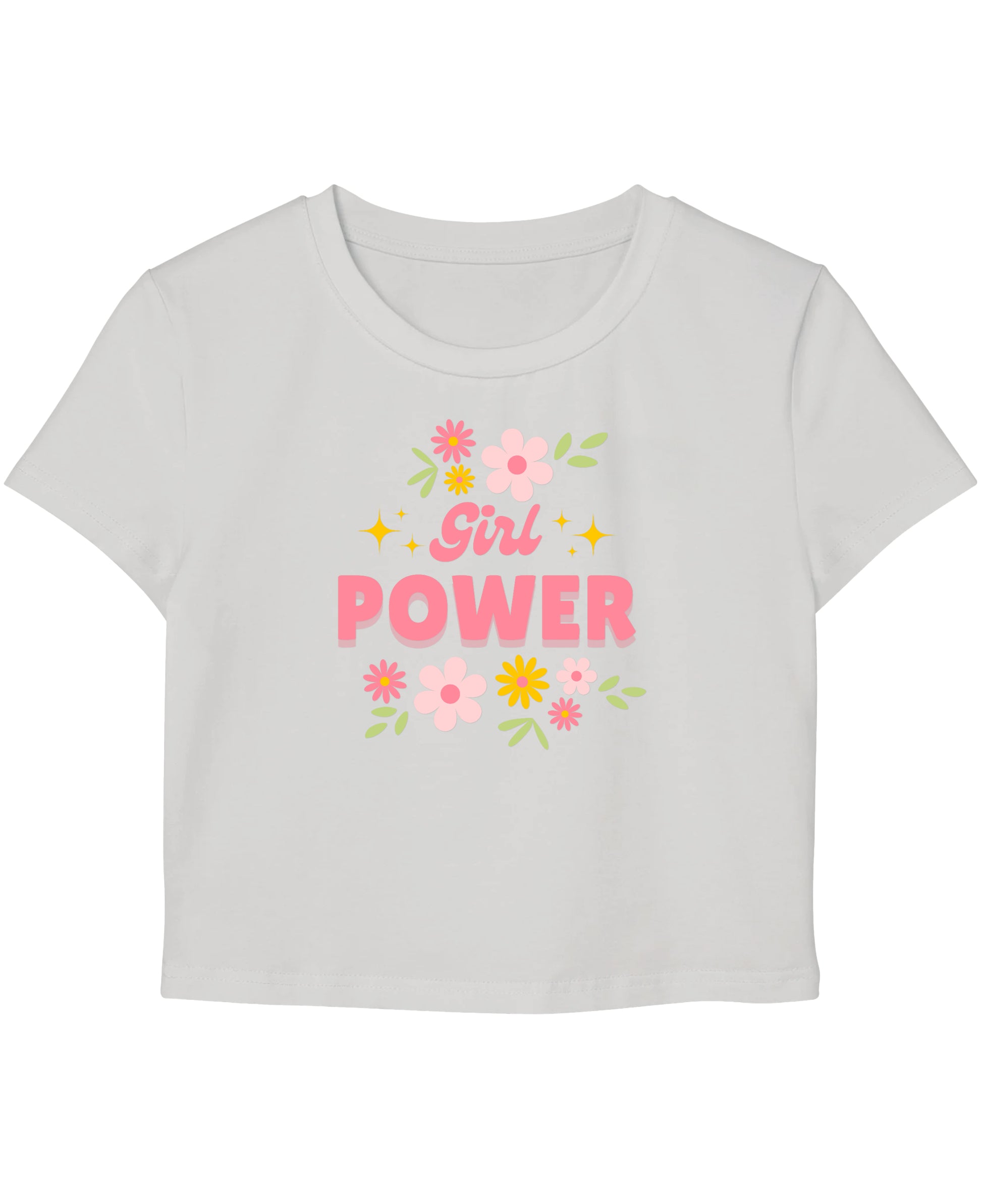 White Baby Tee Front Design