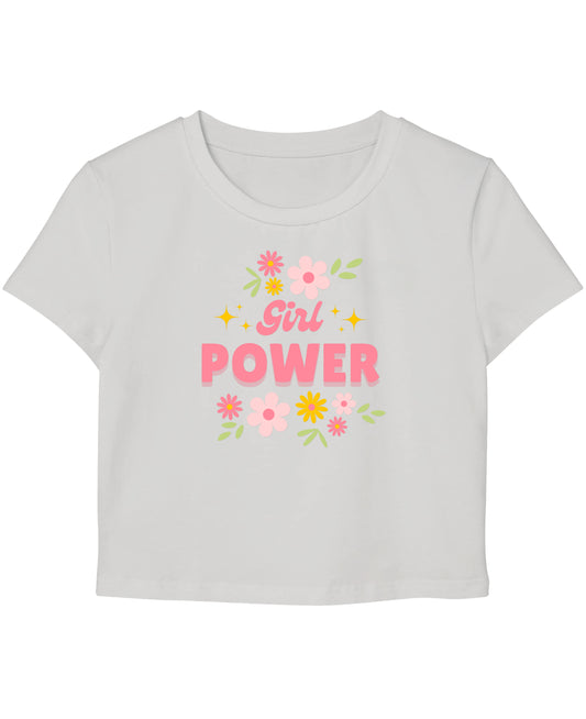 White Baby Tee Front Design