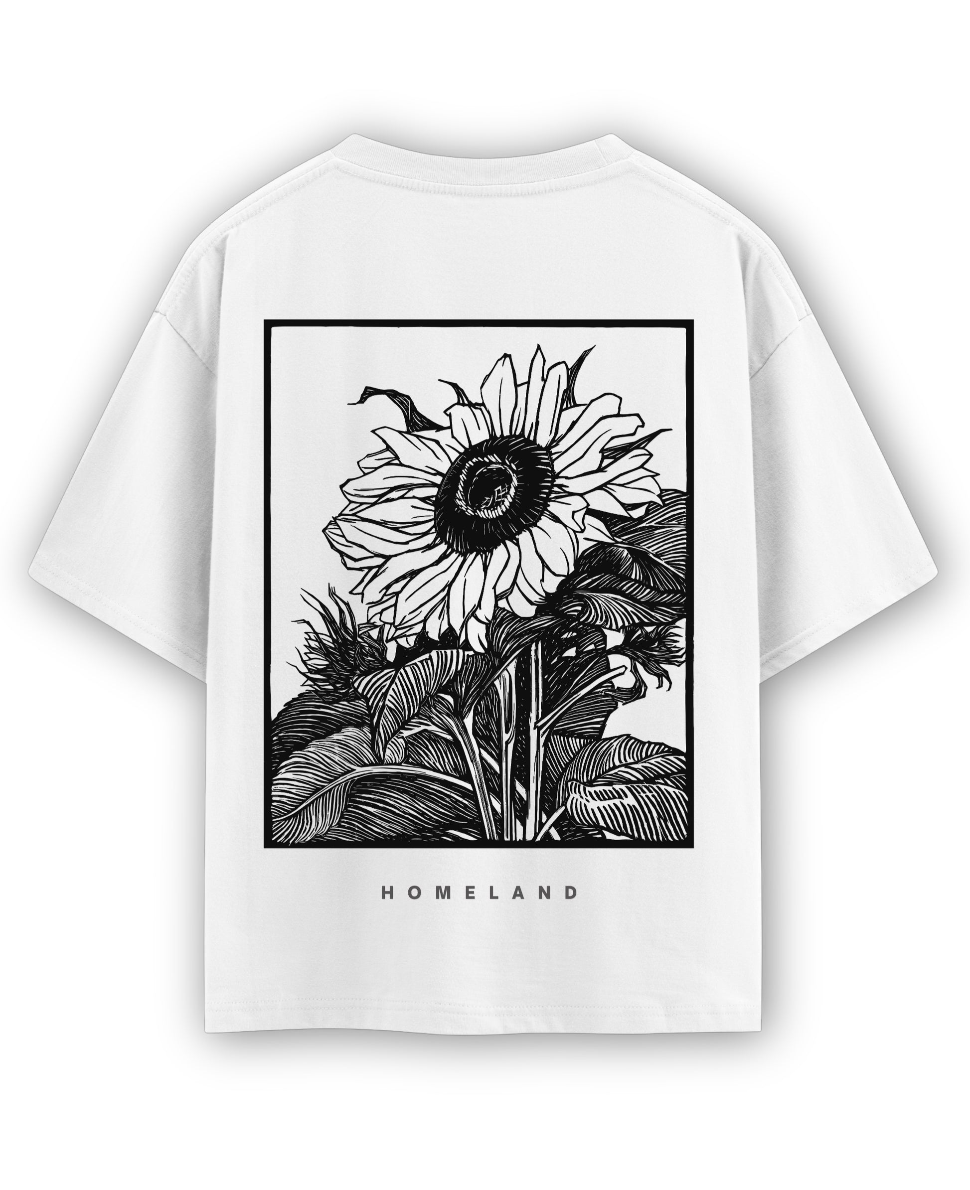 White Oversized T-shirt Back Design