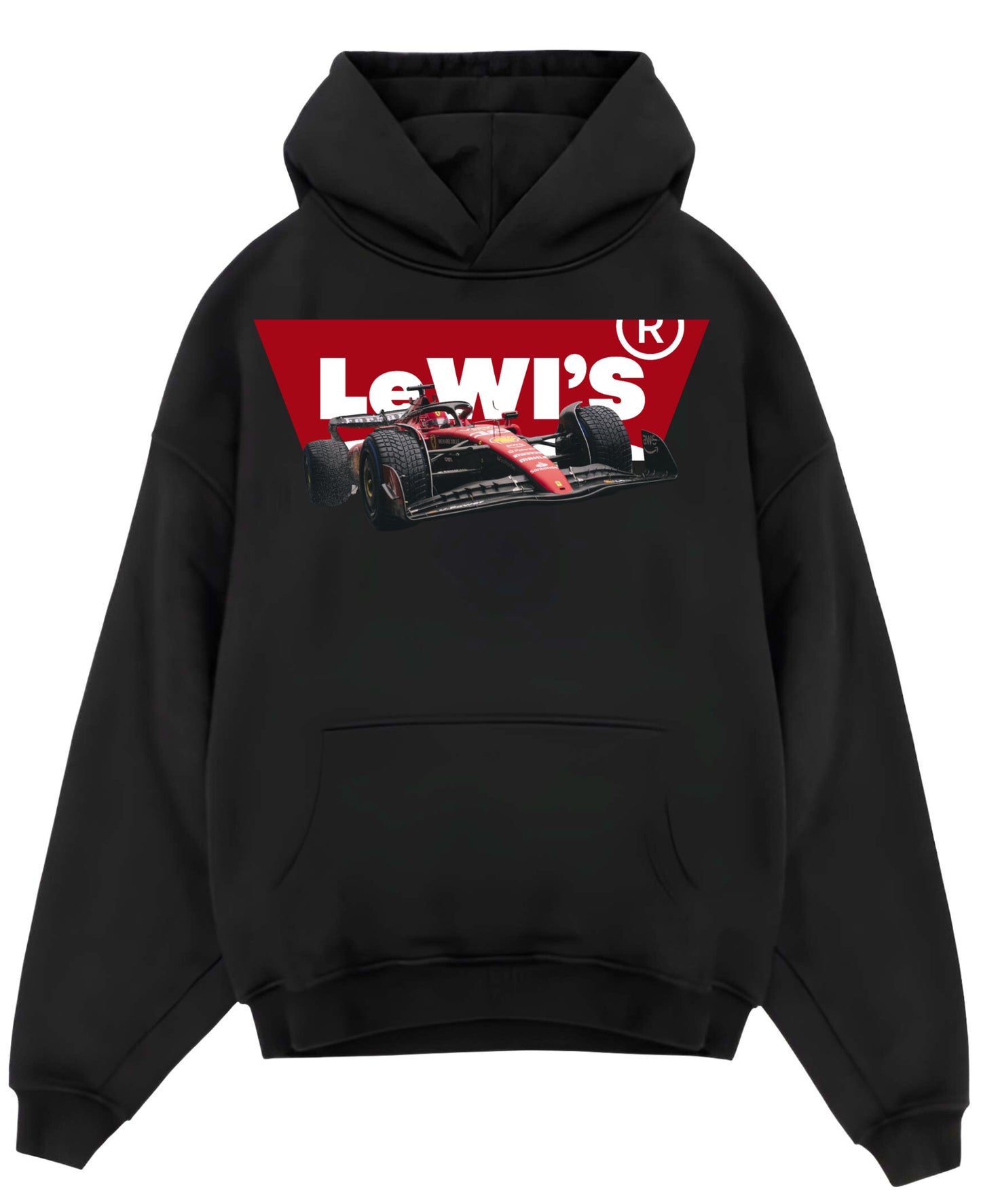 Black Oversized Hoodie Front Design