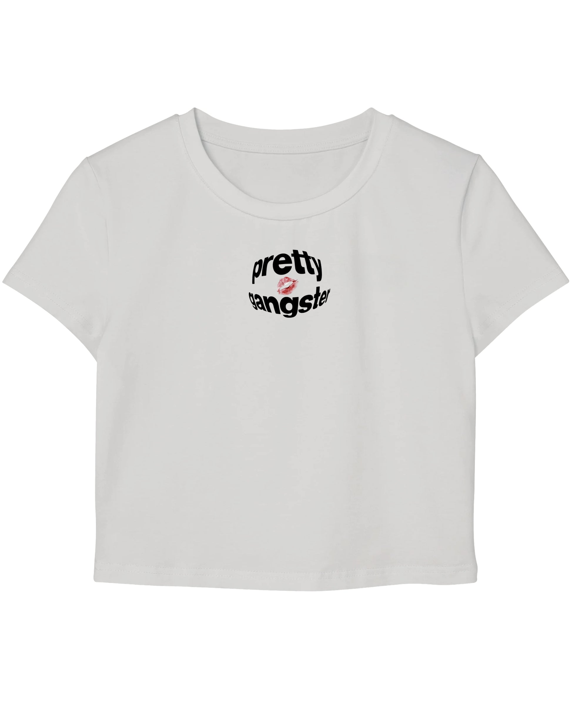 White Baby Tee Front Design