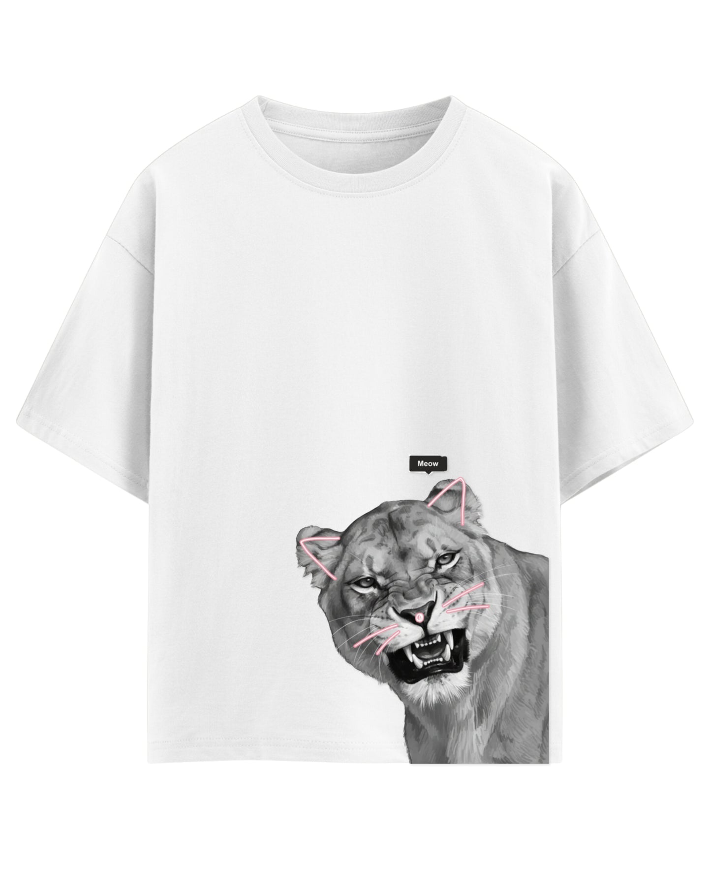 White Oversized T-shirt Front Design
