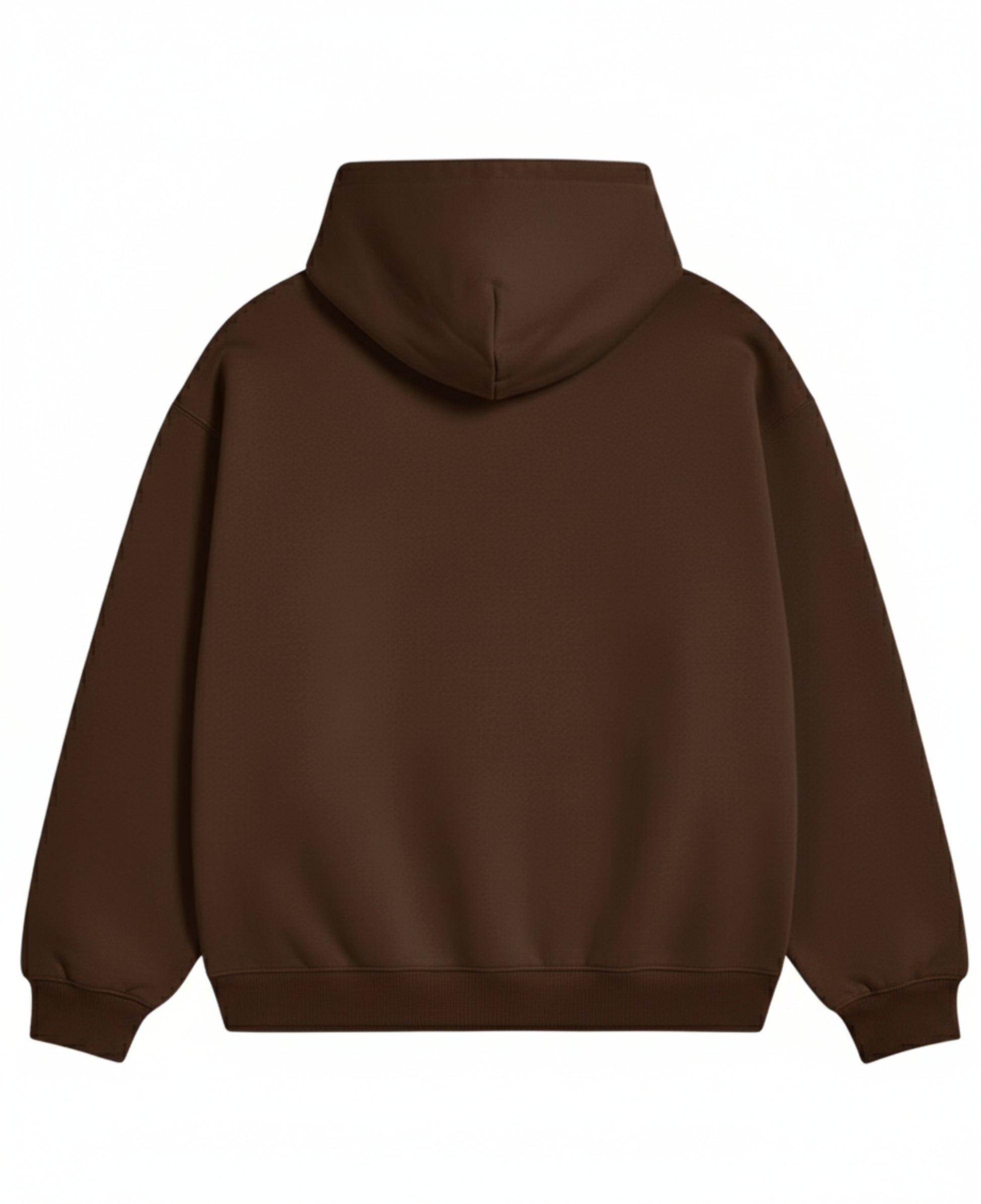 Mocha Brown Oversized Hoodie Back Design