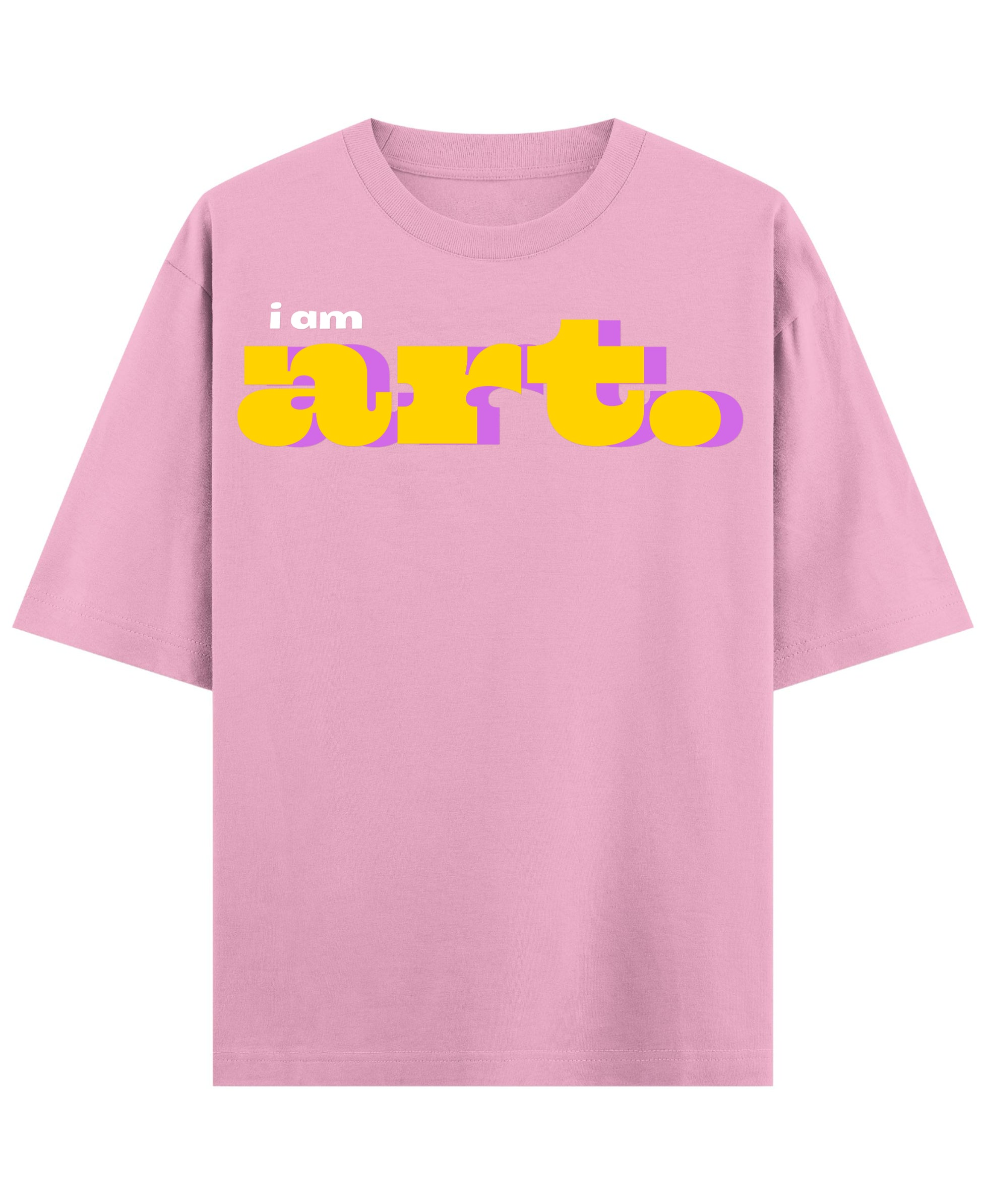 Baby Pink Oversized T-Shirt Front Design