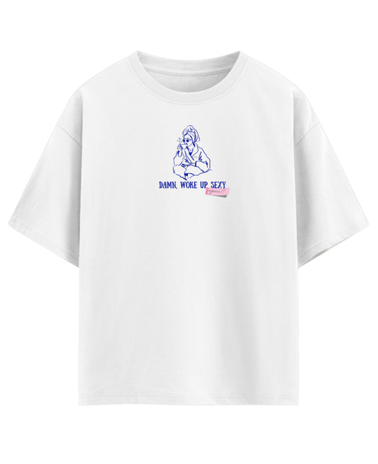 White Oversized T-shirt Front Design