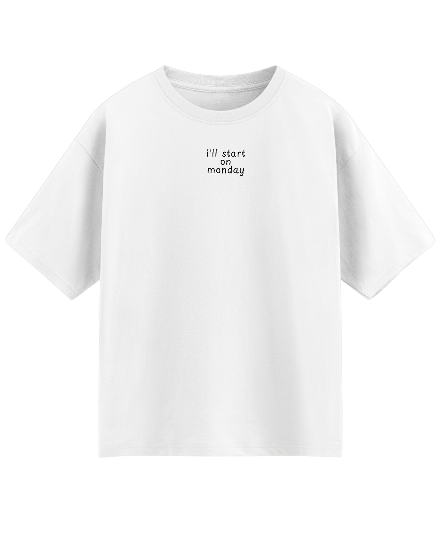 White Oversized T-shirt Front Design
