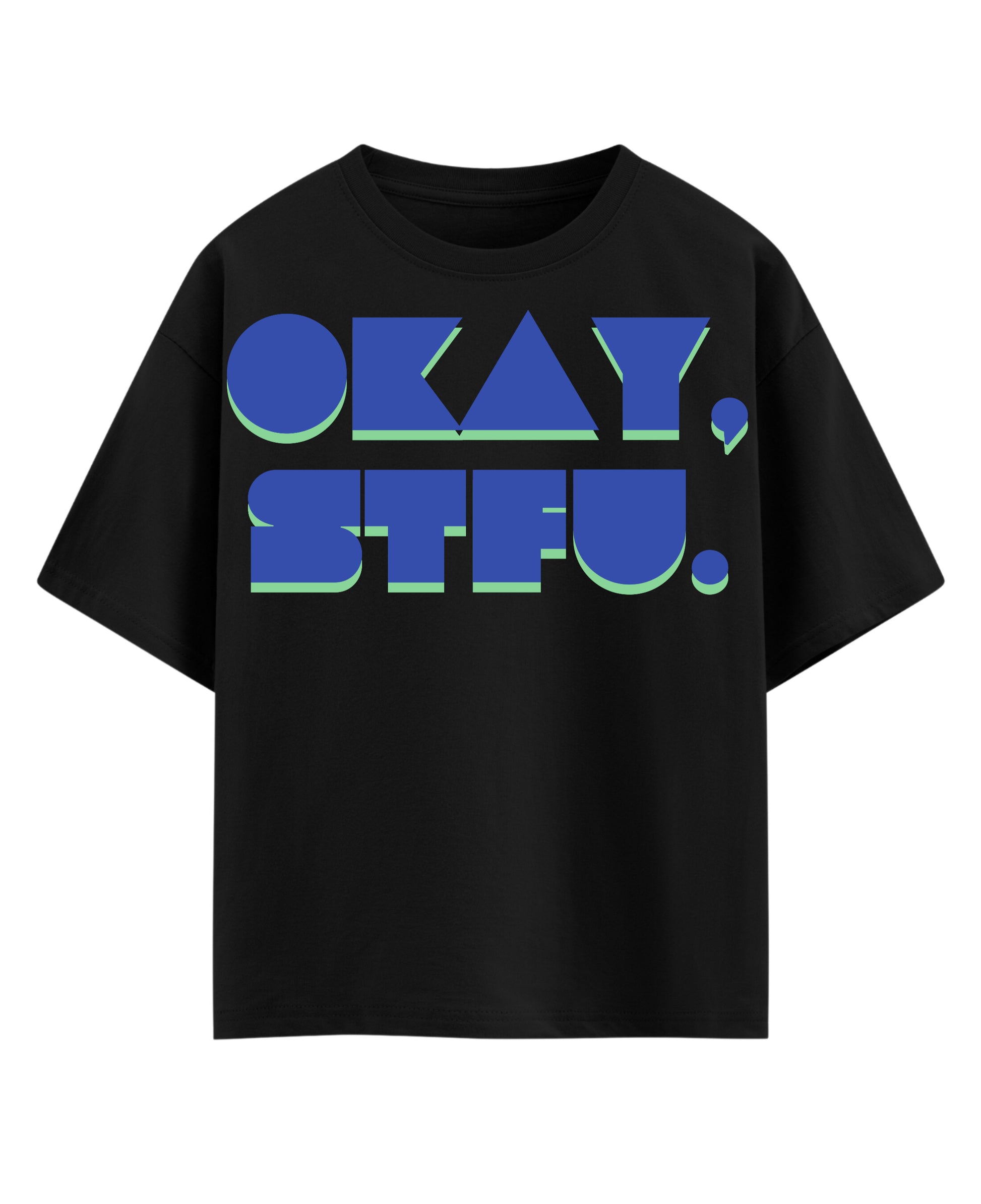 Black Oversized T-shirt Front Design