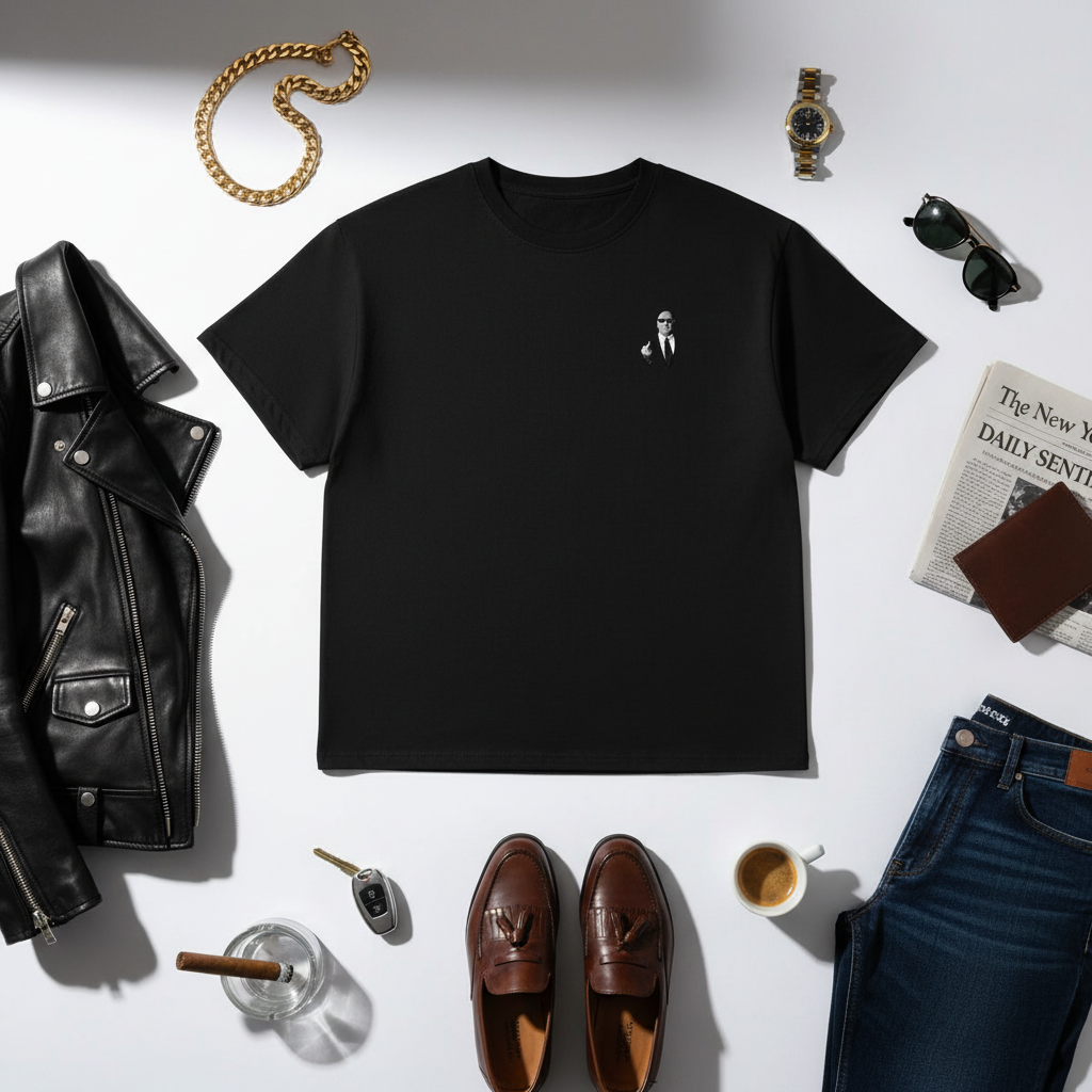Premium Tony Soprano flat lay with luxury accessories