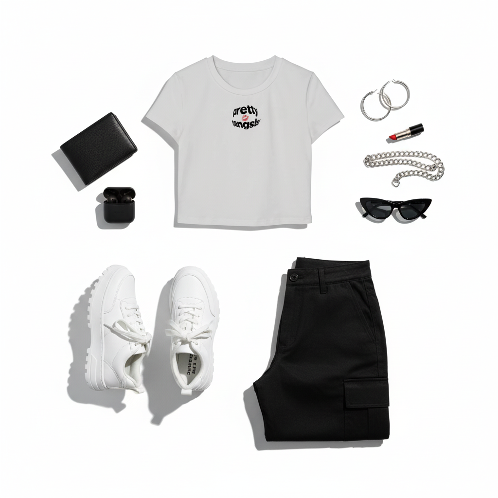 Pretty Gangster Flat Lay