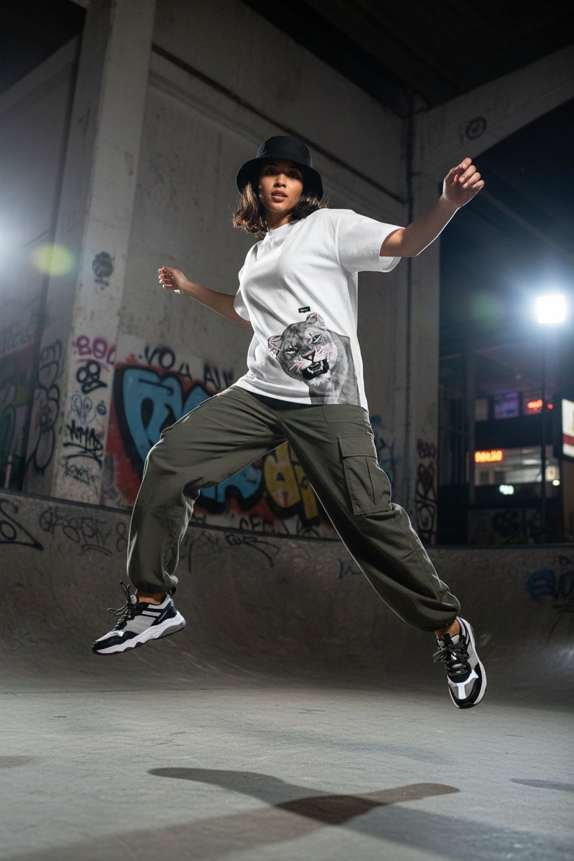 Salian Panther T-Shirt White Version Dynamic Mockup