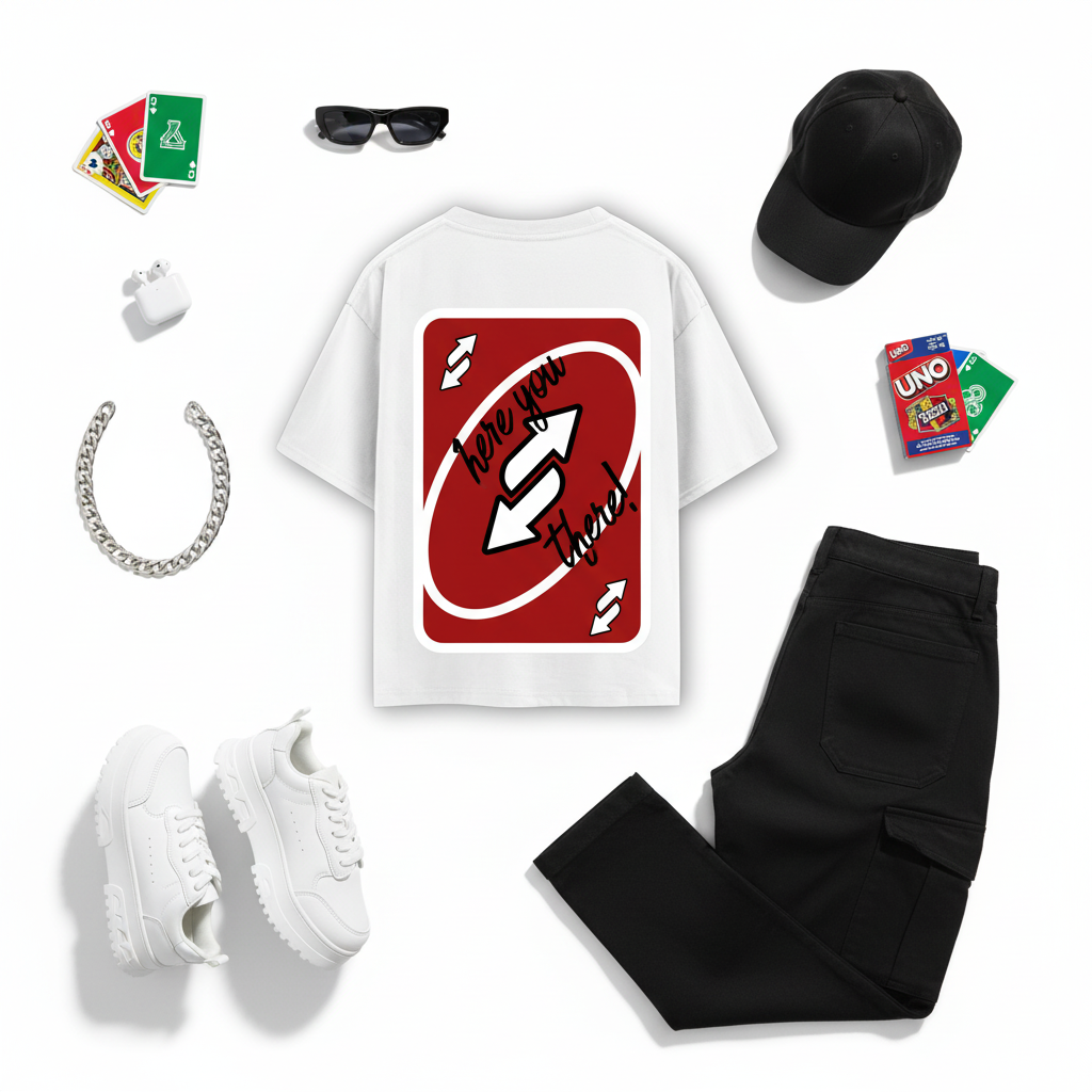 UNO Reverse Flat Lay