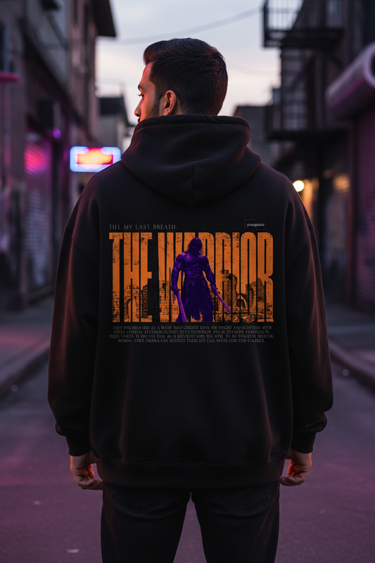 Warrior Hoodie Lifestyle Shot with Model