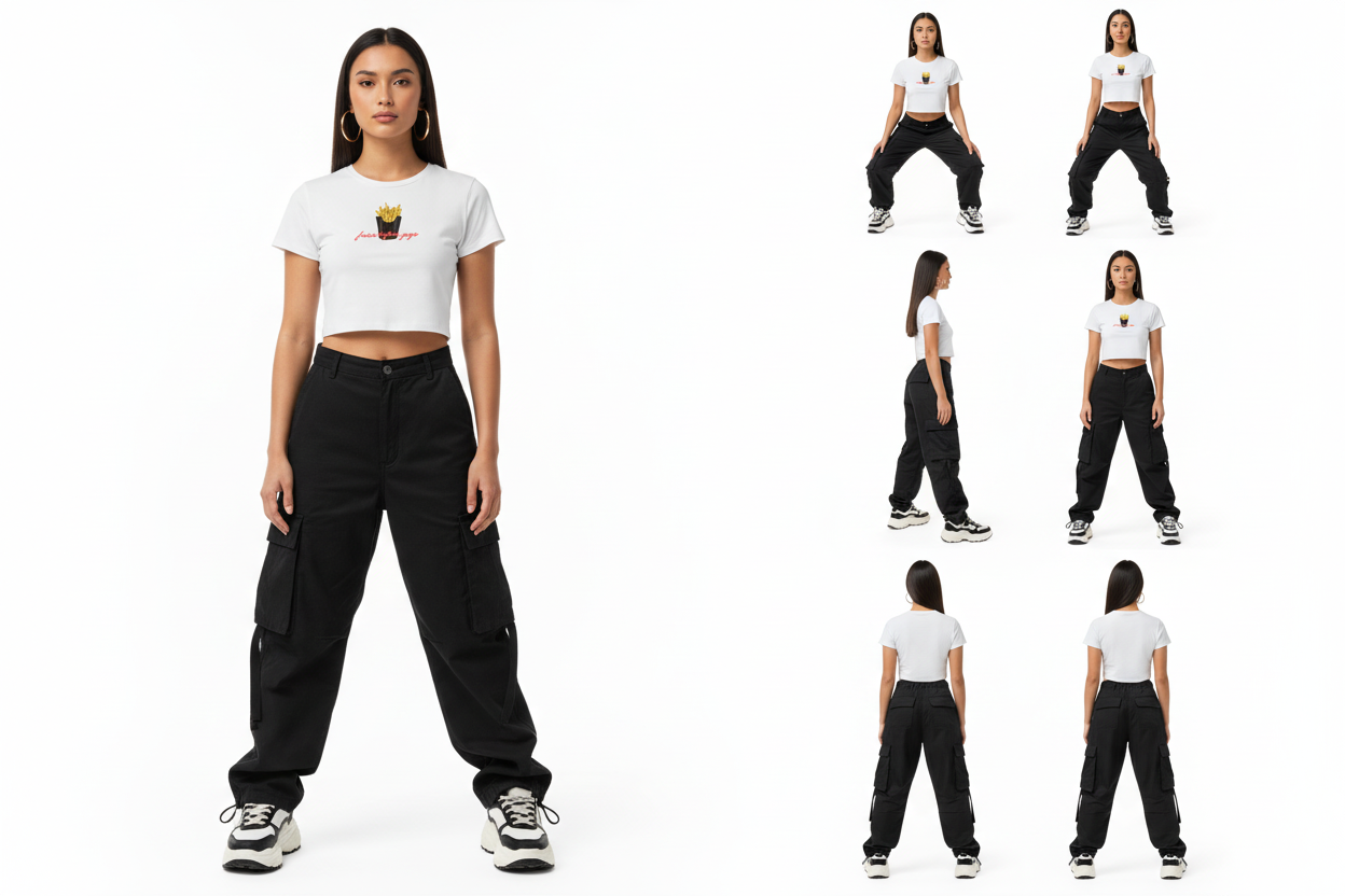 Women's Baby Tee Fries Before Guys