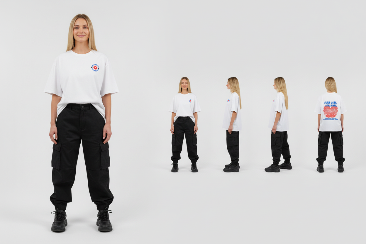 Women's Oversized Fear Less Live More Tee